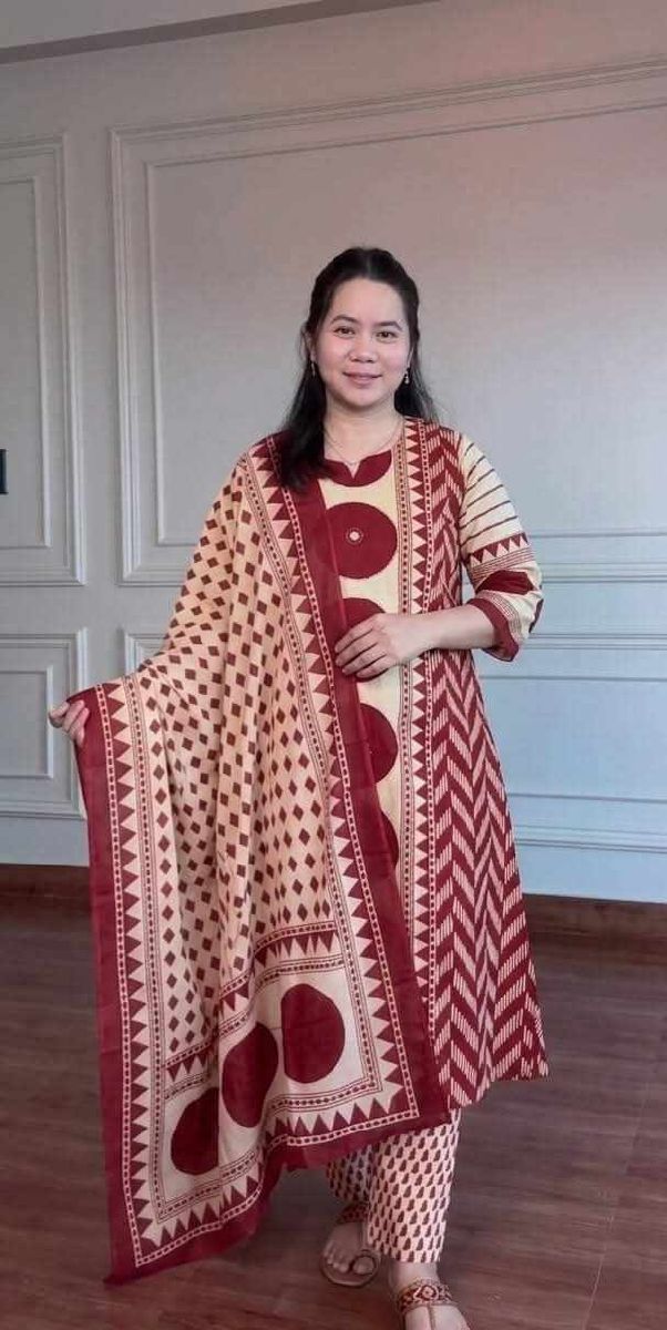 ✔️থ্রি পিস, এক সেট👗জামা✔️ 👖সেলোয়ার✔️ 🧣ওড়না ✔️