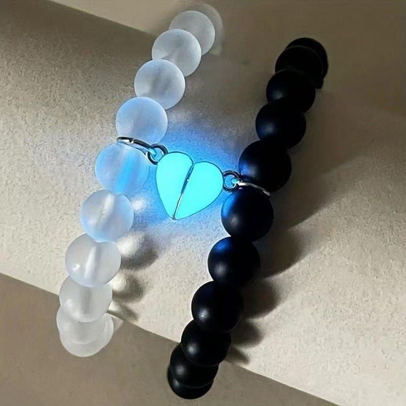 Magnetic Couple Heart Bracelet