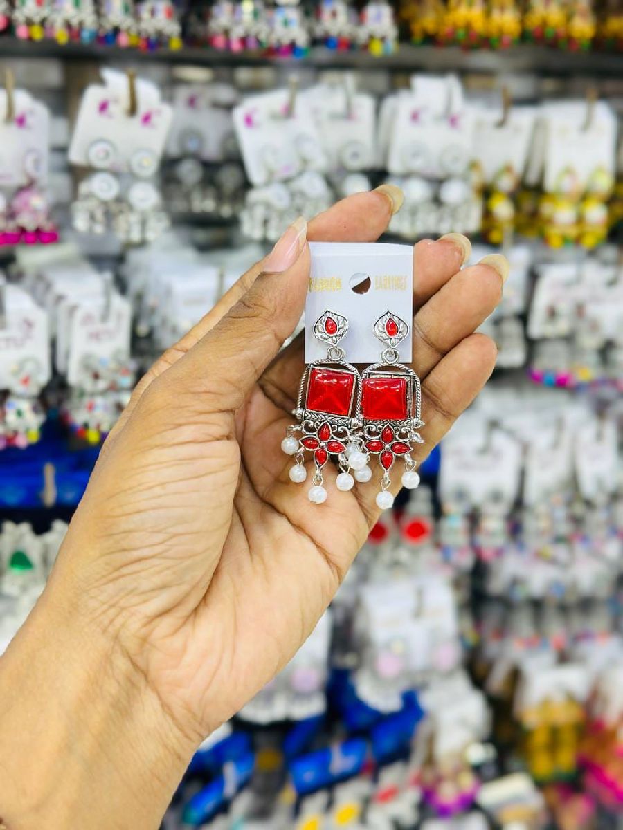 Oxidiza Red Jhumka