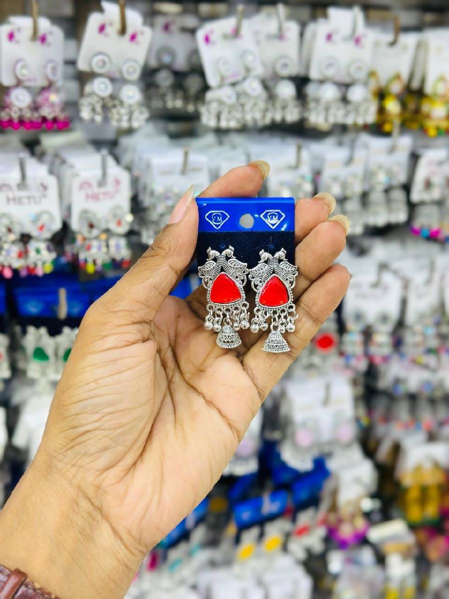 Oxidiza Red Jhumka 2