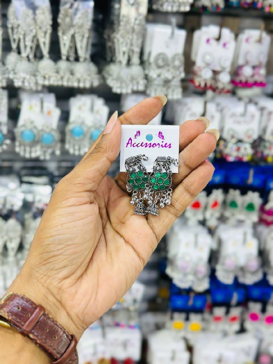 Oxidize Green Jhumka 3