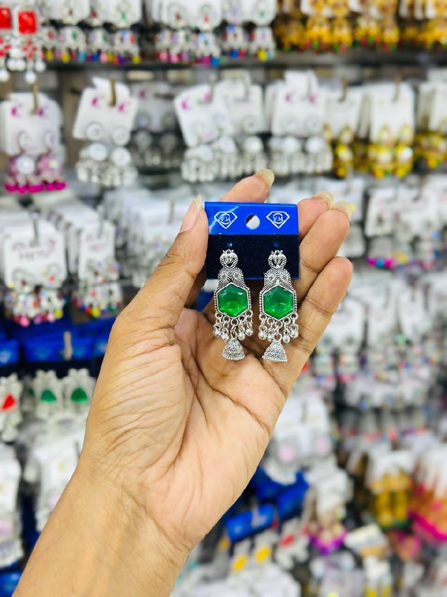 Oxidize Green Jhumka