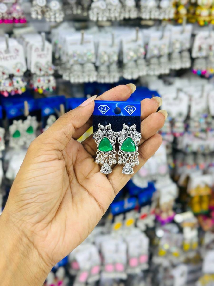 Oxidize Green Jhumka 2