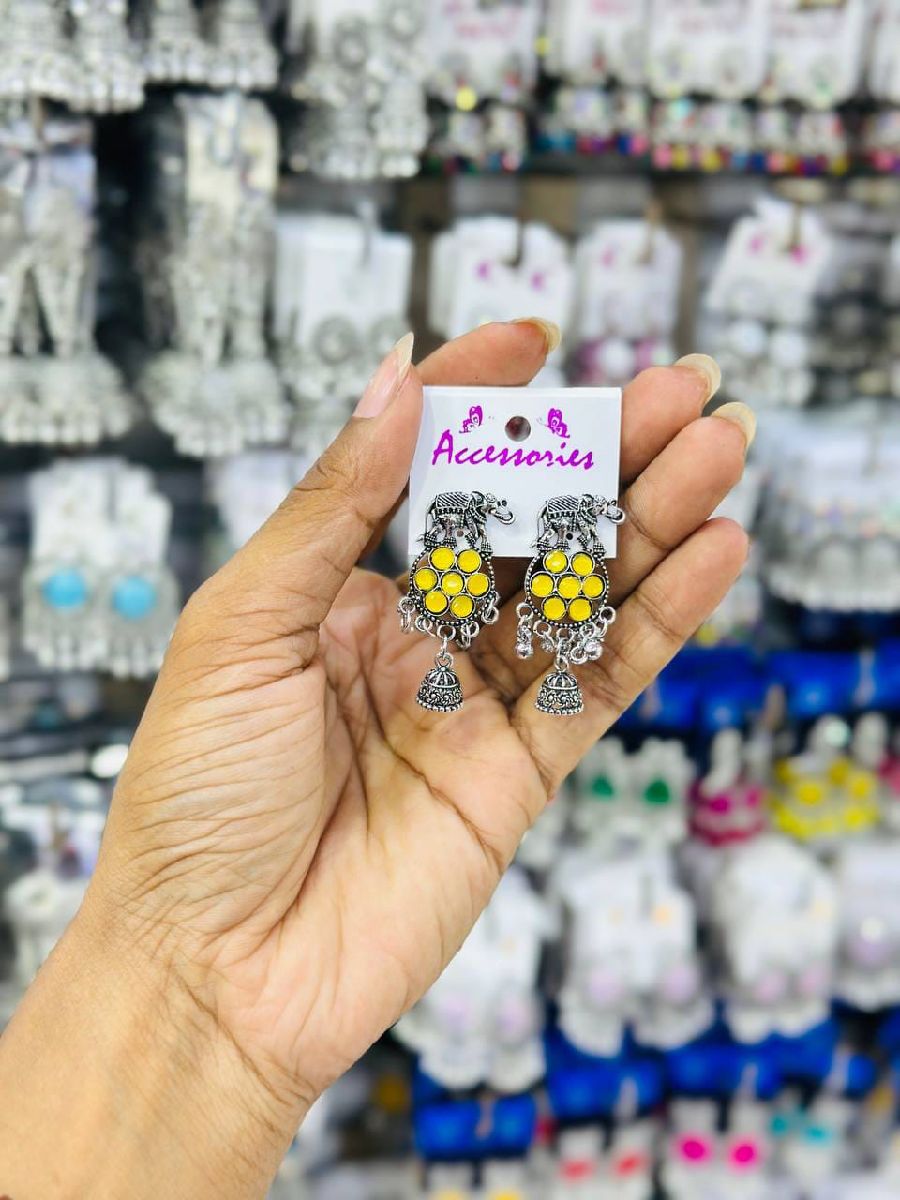 Oxidize Yellow Jhumka 3