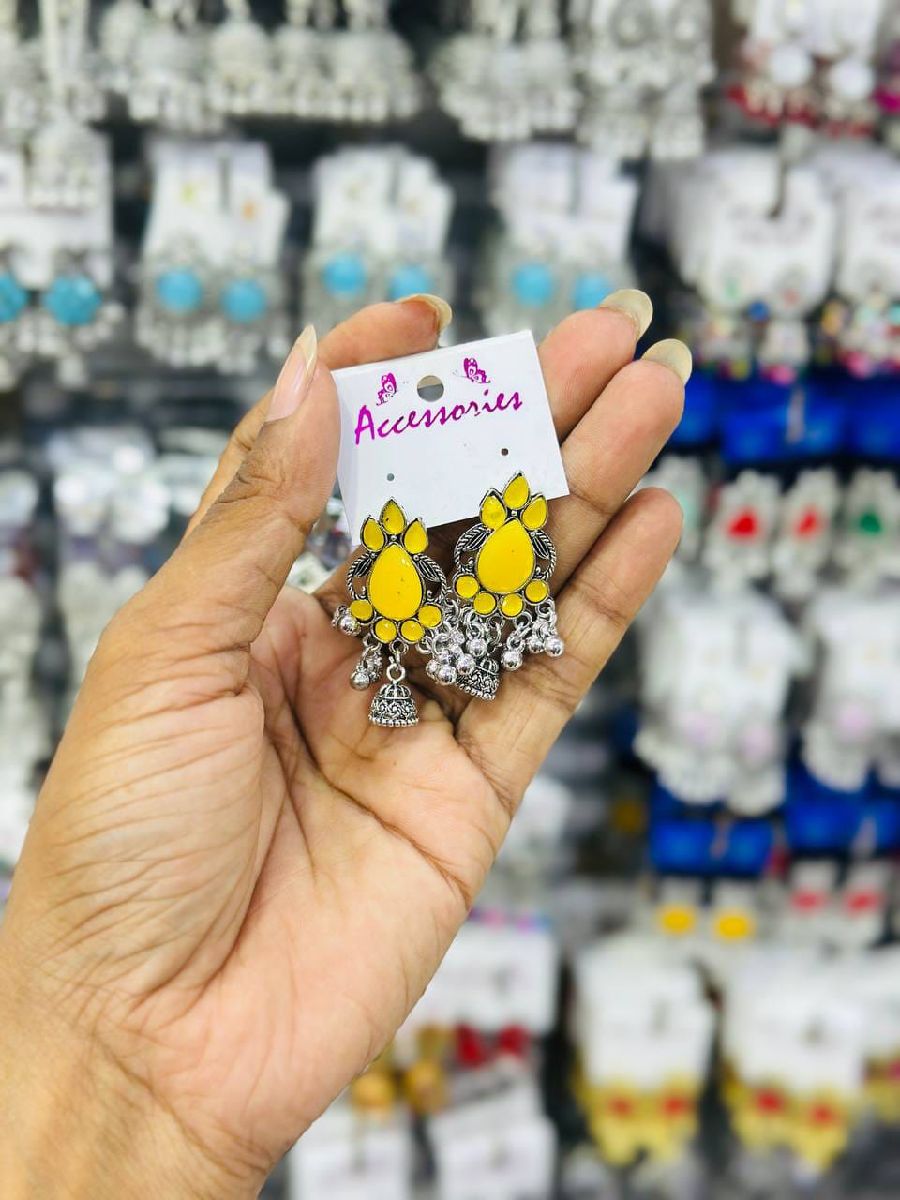 Oxidize Yellow Jhumka 2
