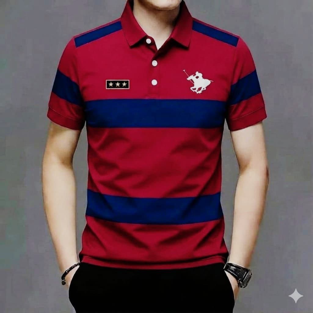 Striped Super Premium Half Sleeve polo Shirts 3