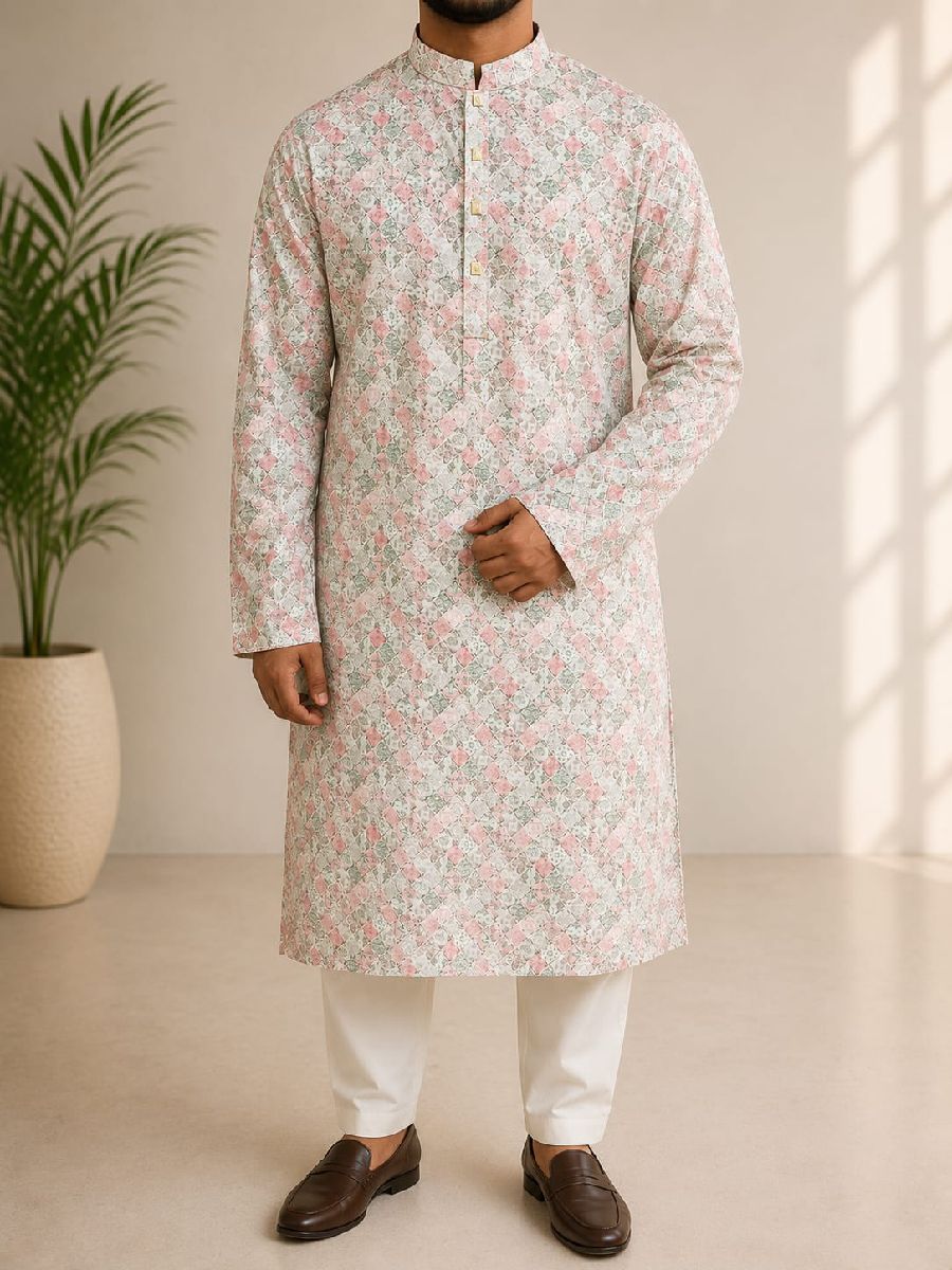 Premium Cotton Print Panjabi 2