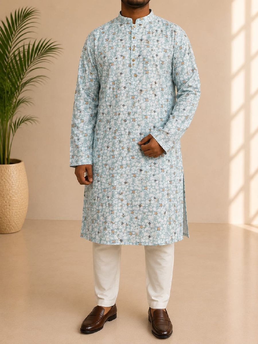 Premium Cotton Print Panjabi 3
