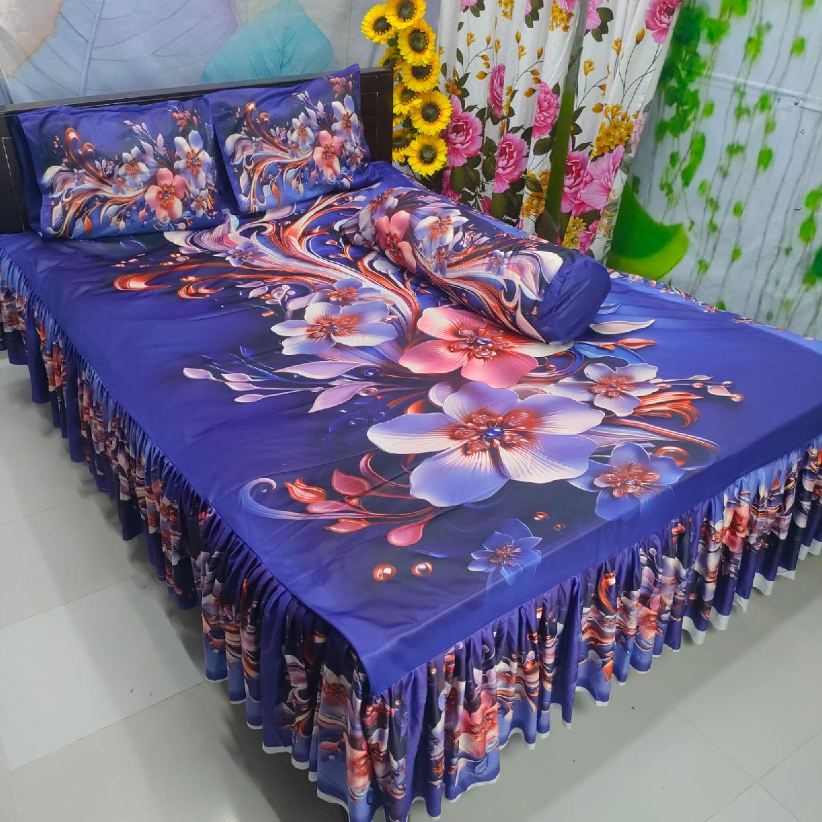 থ্রি ডি কুচি বিছানার  চাদর 3