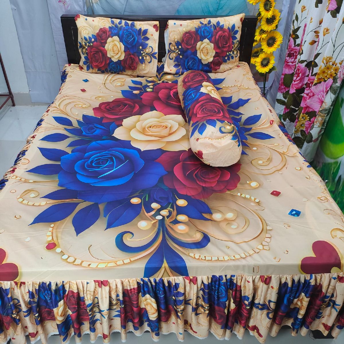 থ্রি ডি কুচি বিছানার  চাদর 6