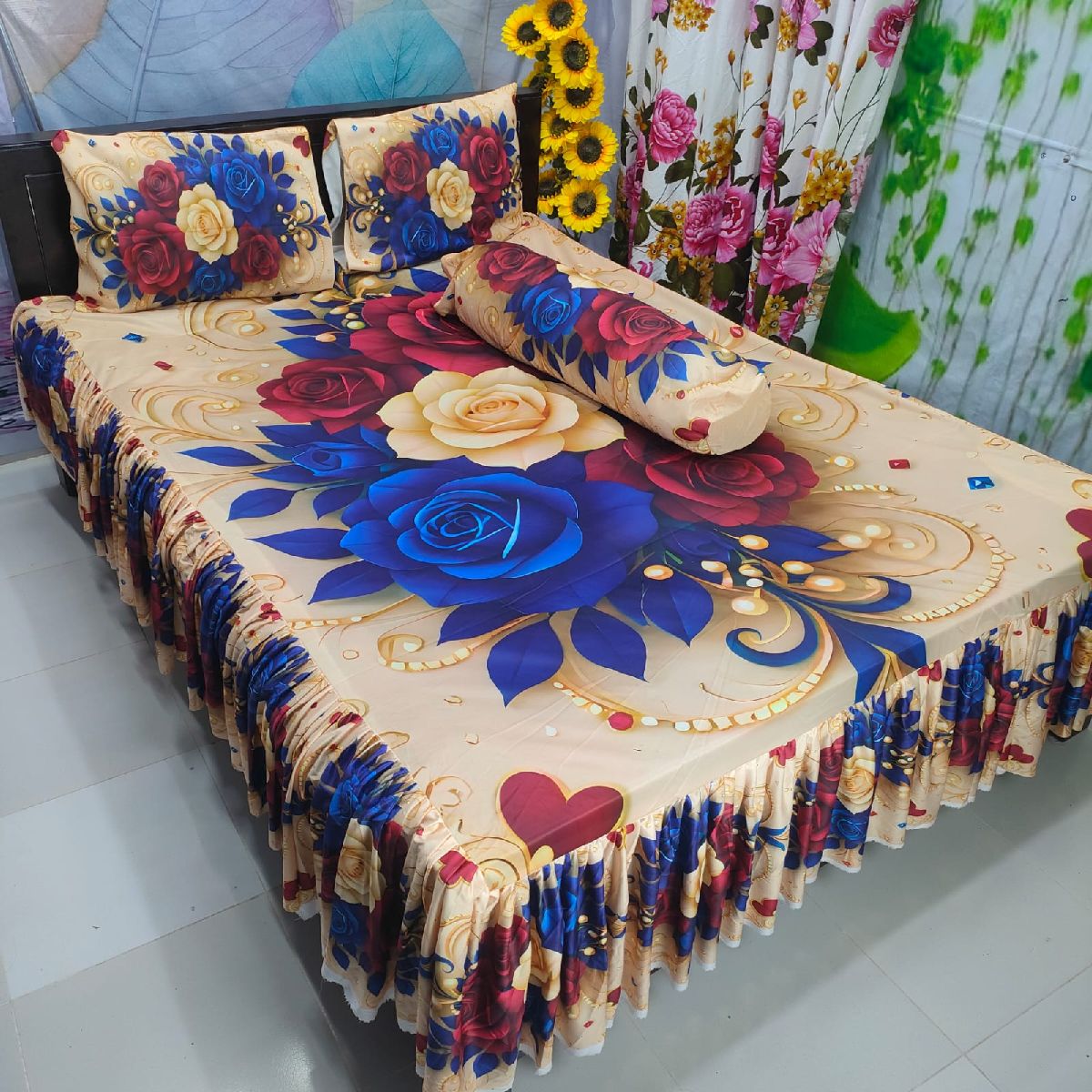 থ্রি ডি কুচি বিছানার  চাদর 5