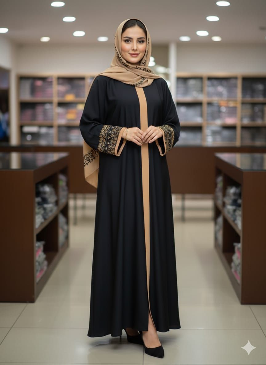 Sneha Embroidery Borka with Hijab