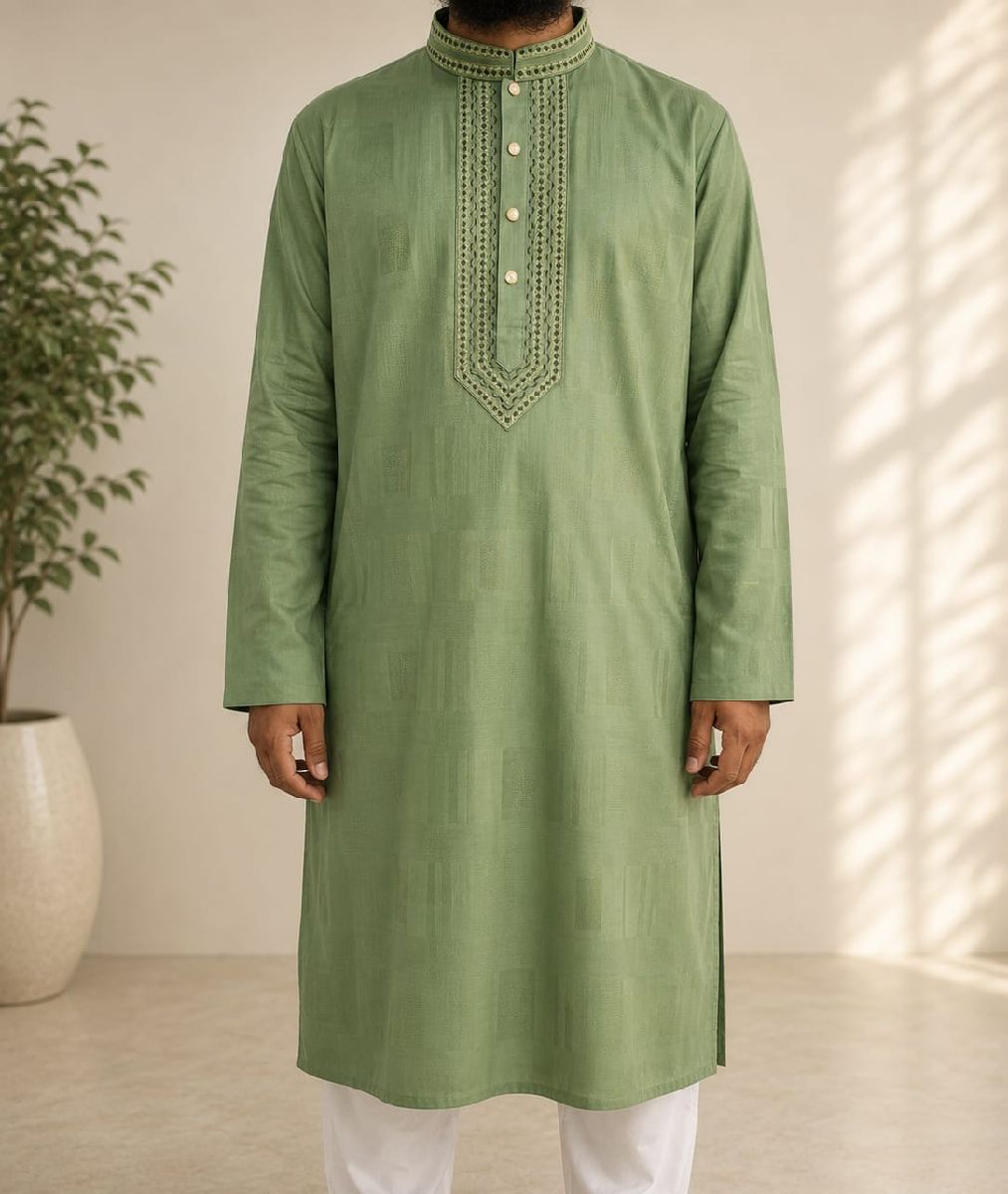 Premium Cotton Embroidery Panjabi