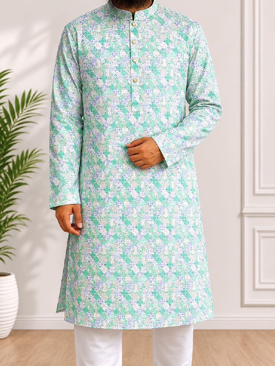 Premium Cotton Print Panjabi 3