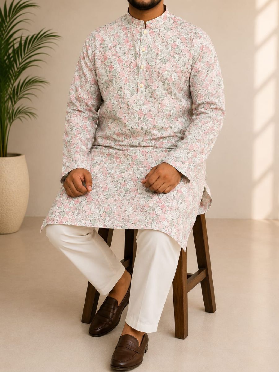 Premium Cotton Print Panjabi 2