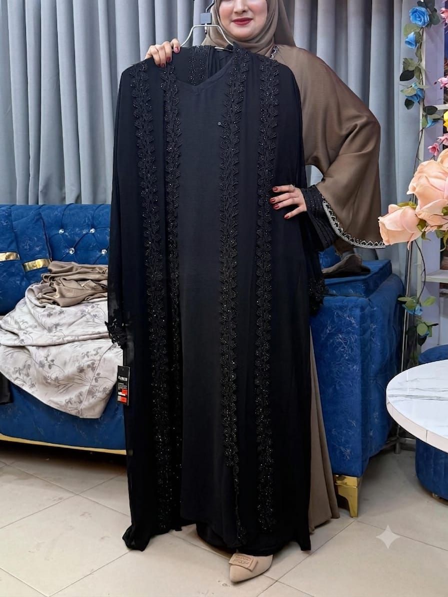 Dubai Cherry Borka with Inner and Hijab 2