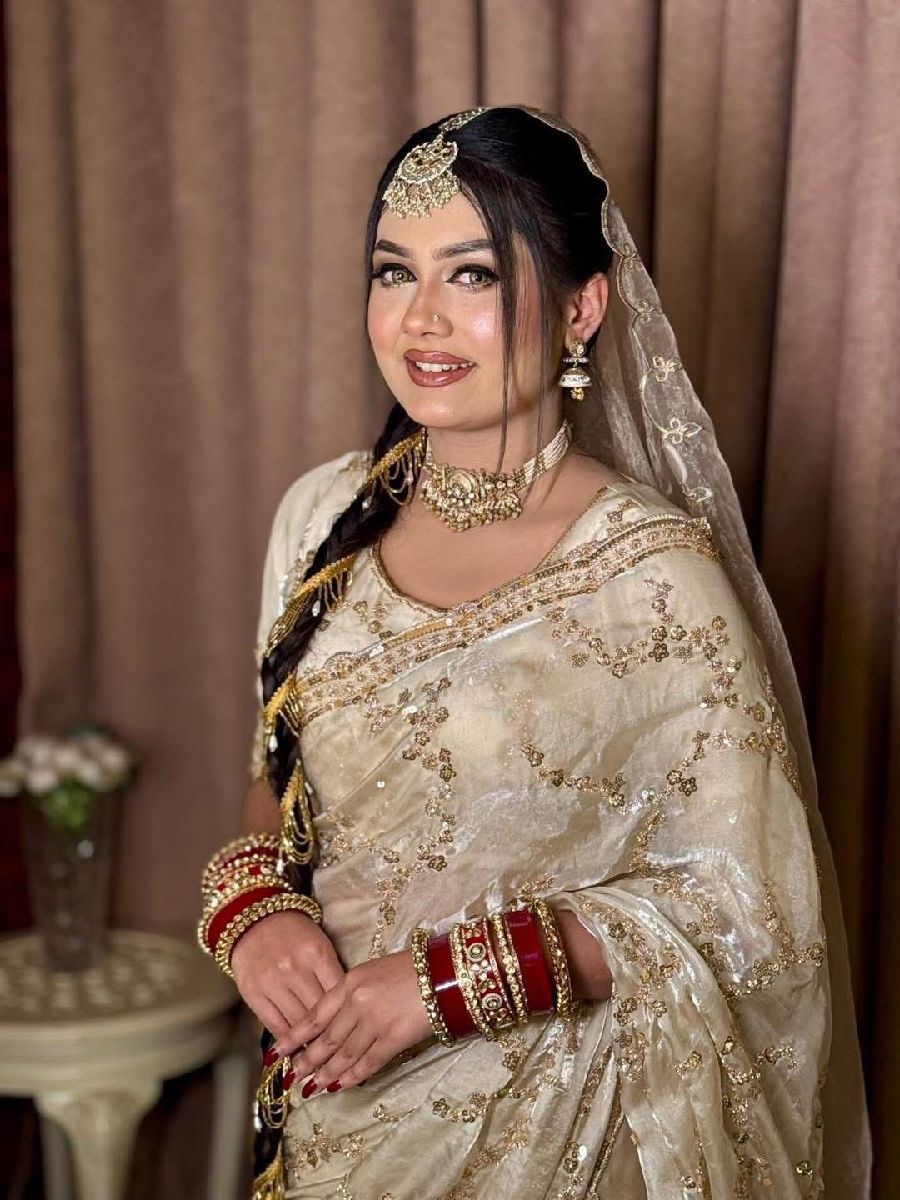 Indian Georgette Sharee with Blouse Piece 2