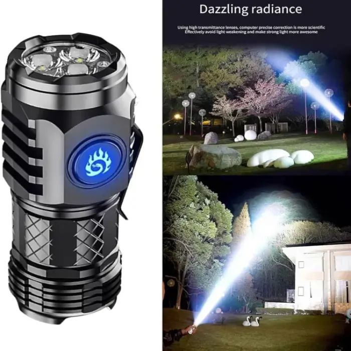 High Power 20W Ultra Powerful Type-C Rechargeable LED Tactical Flashlight 3