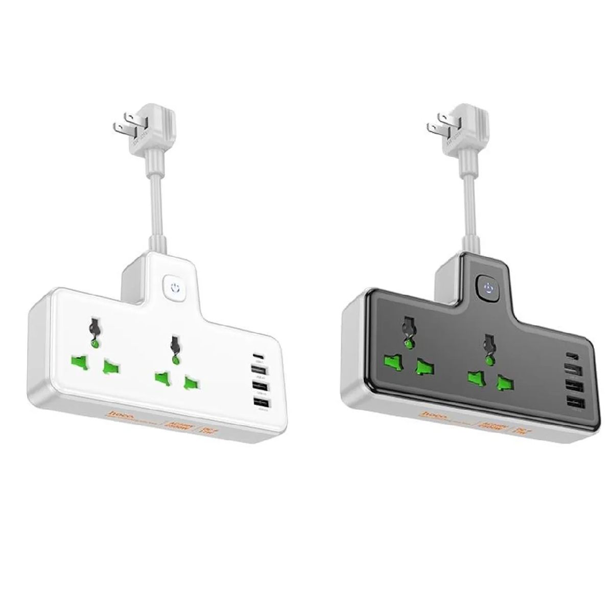 HOCO AC11A Voyage 2-Position Expansion Socket (1C3A) (EU) – Black Color 2