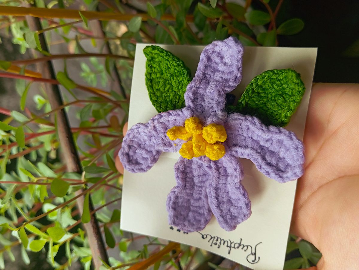 Crochet hair clip 2