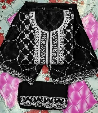 Original Indian Gemejo Fabric Georgette Fourpiece