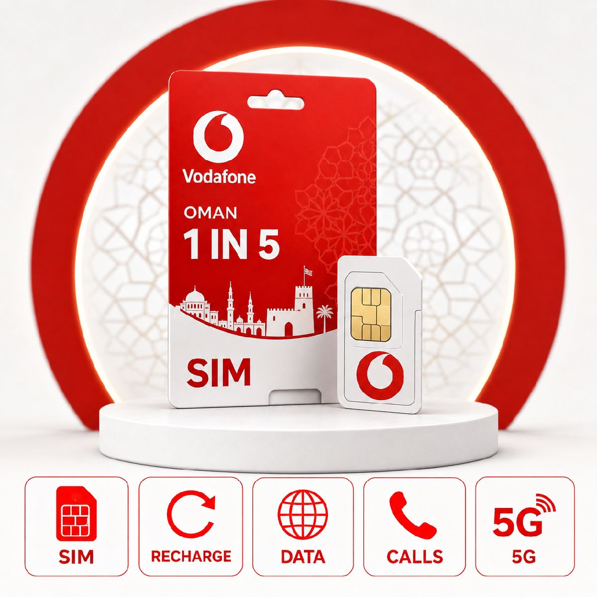 Vodafone Oman SIM, Recharge & Data Package 2