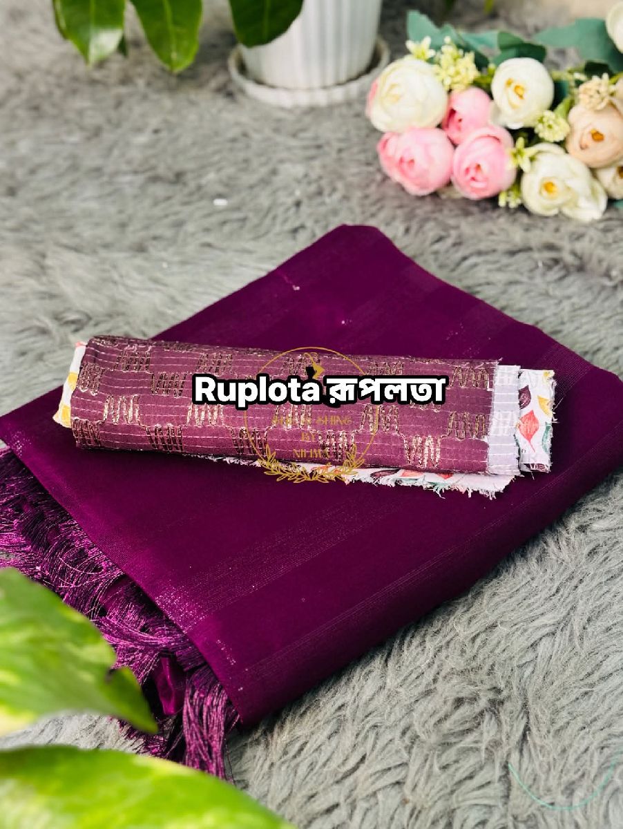 ইন্ডিয়ান কাভা জর্জেট শাড়ি 3
