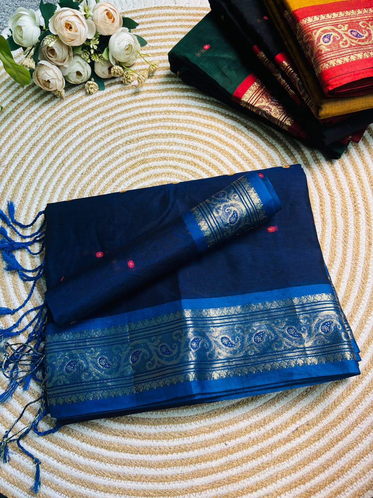 অরিজিনাল  বুটি মাসলাই কটন শাড়ি