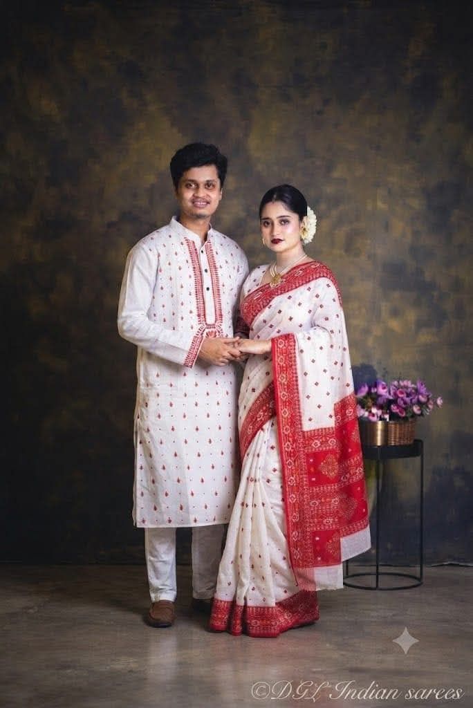 শাড়ি পাঞ্জাবি কাপল সেট