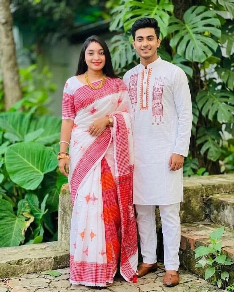 শাড়ি পাঞ্জাবি কাপল সেট 2