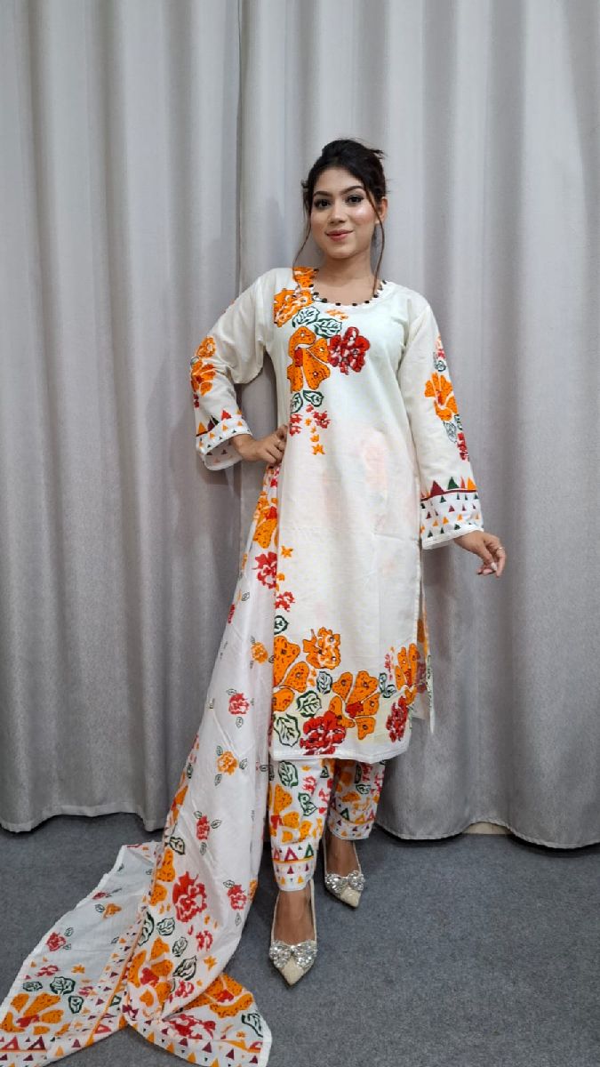 কটন থ্রি পিস 3
