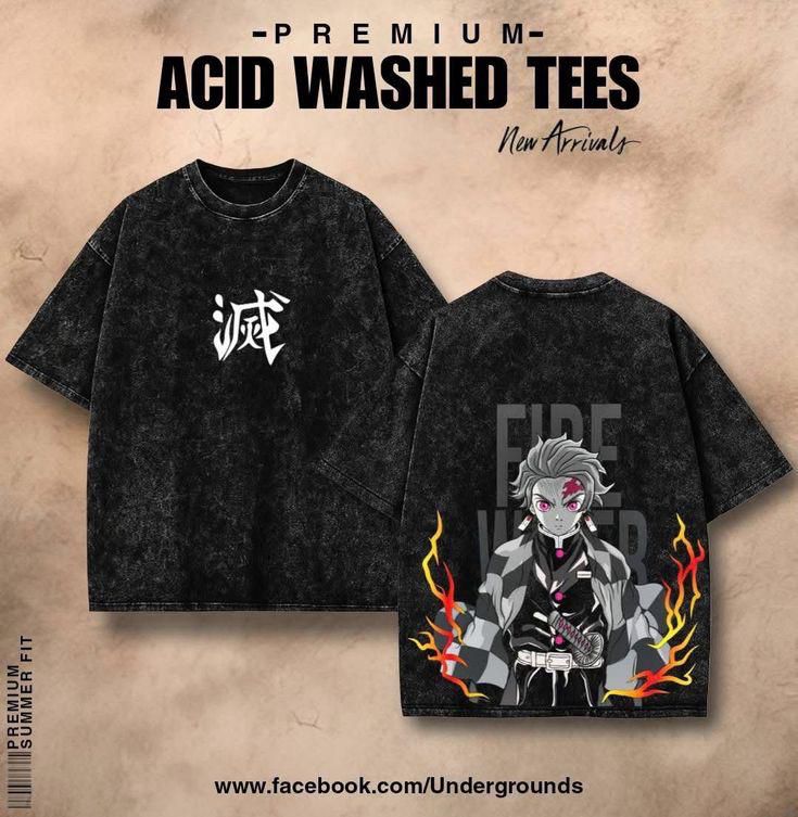 🔥 Premium Acid Wash Drop Shoulder T-Shirt 🔥 2