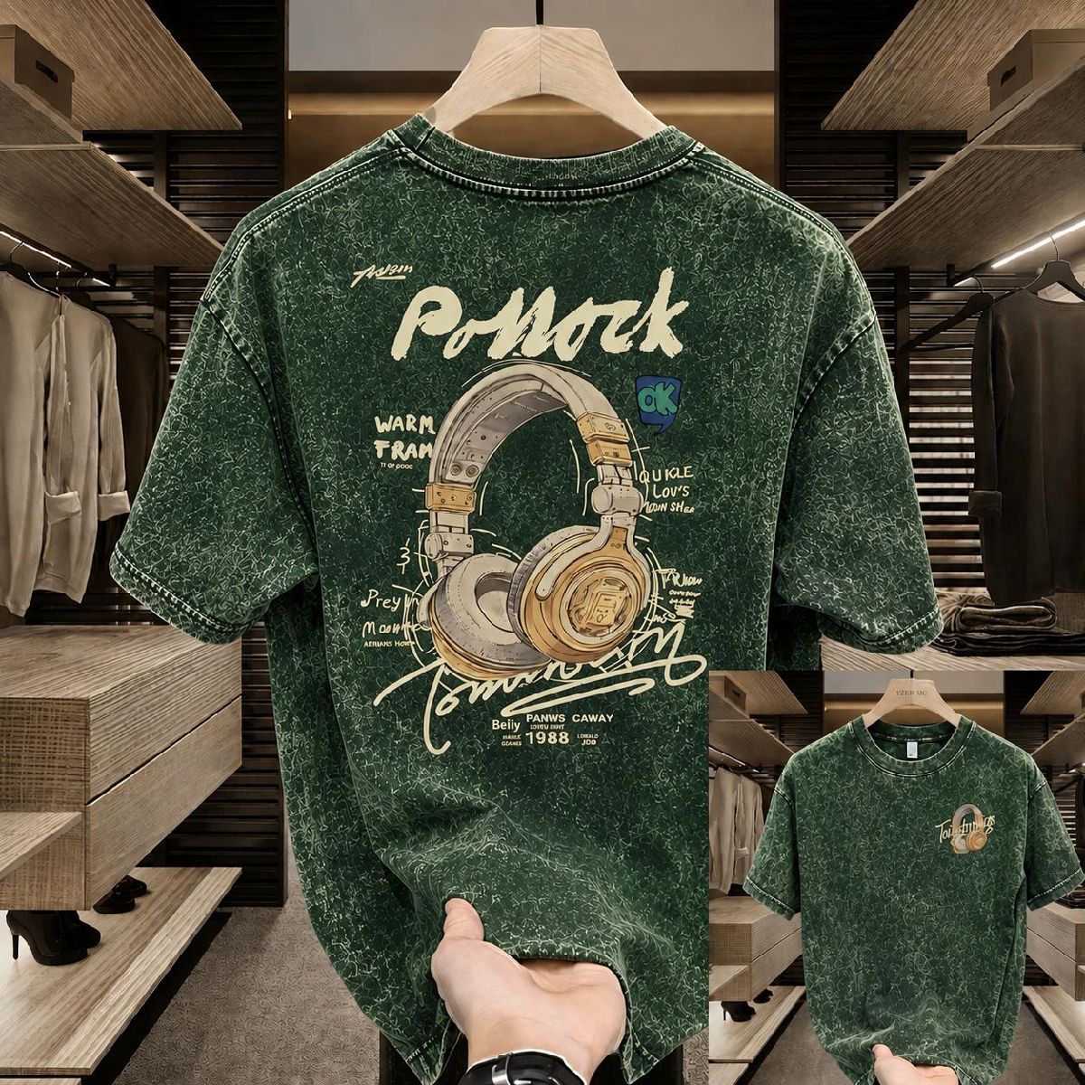 Premium Acid Wash Drop Shoulder T-Shirt