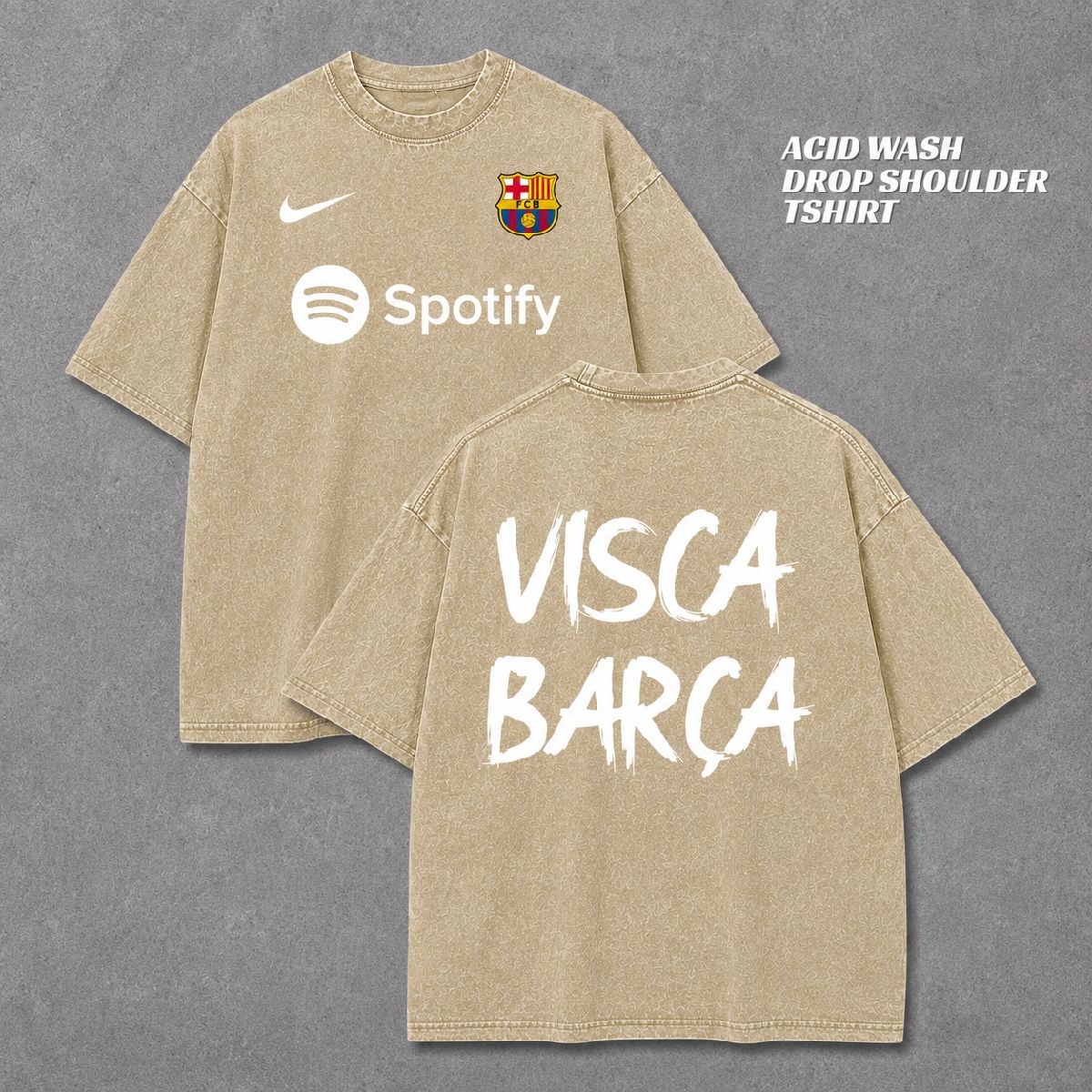 Acid wash Drop Shoulder T-shirts 2