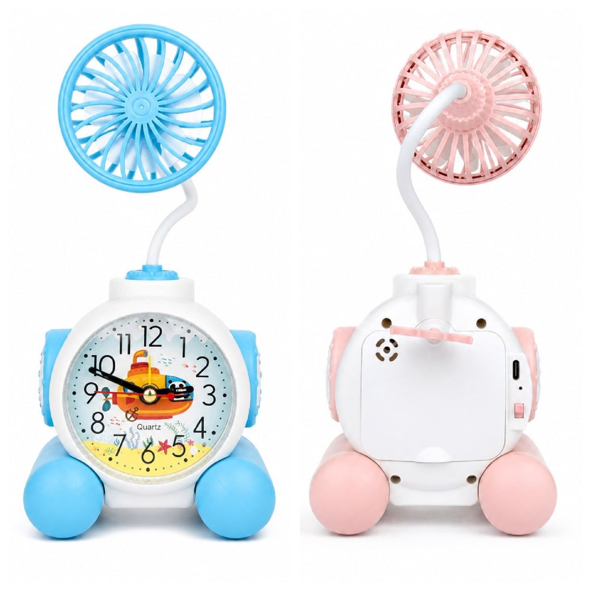 2-in-1 Fashion Fan Alarm Clock 2