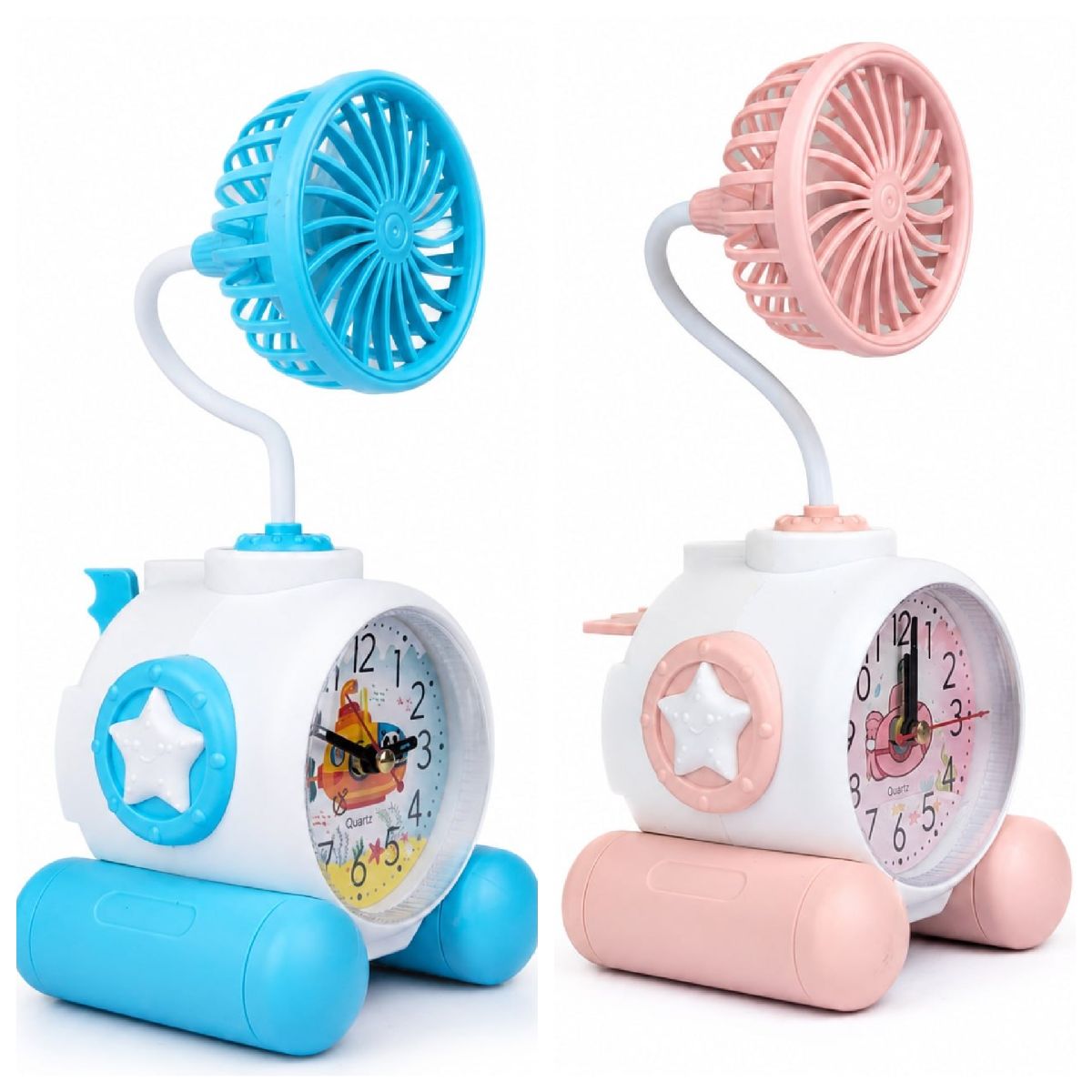 2-in-1 Fashion Fan Alarm Clock 3