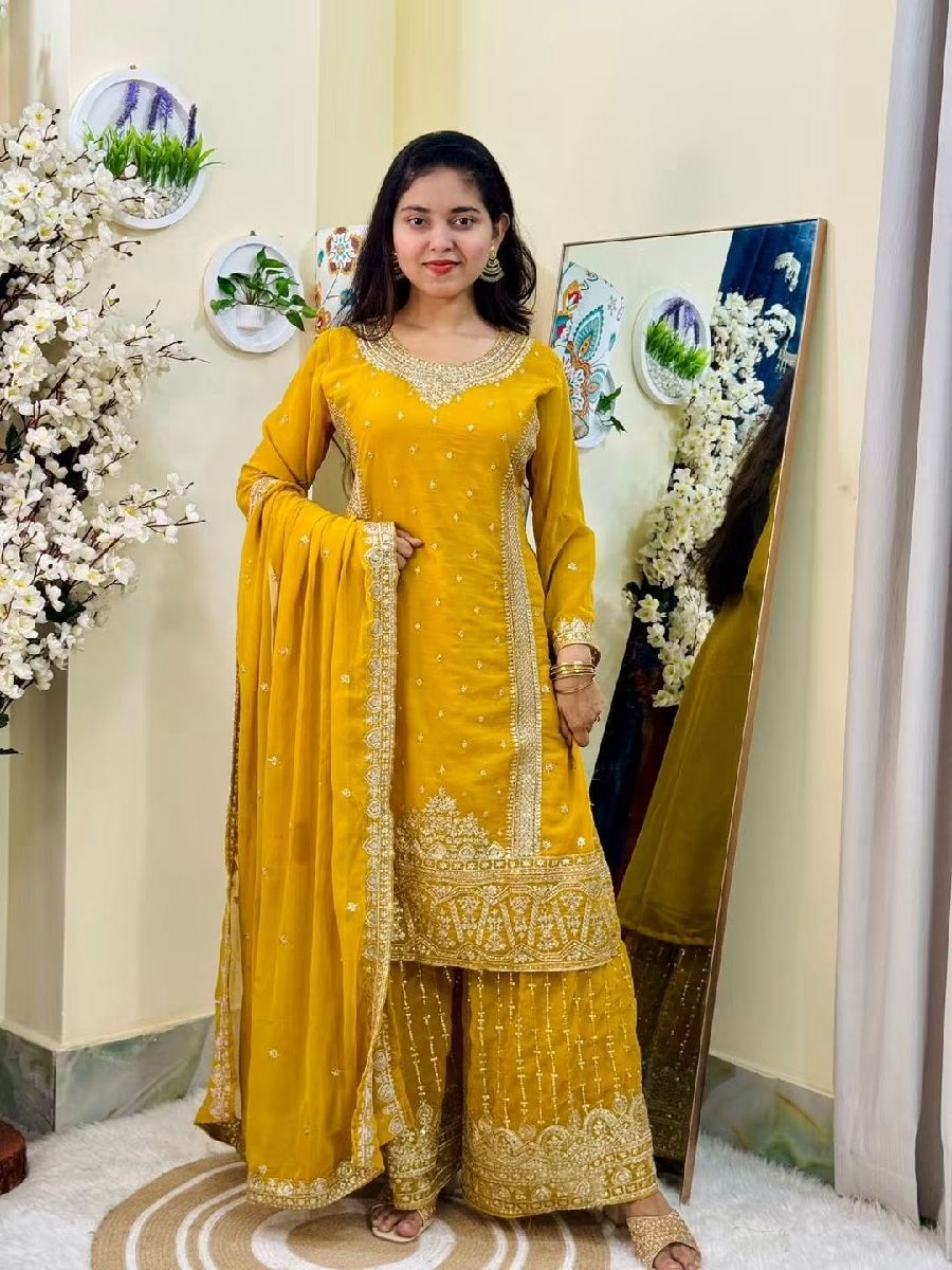 Sequence Embroidery Gharara Three Piece 2