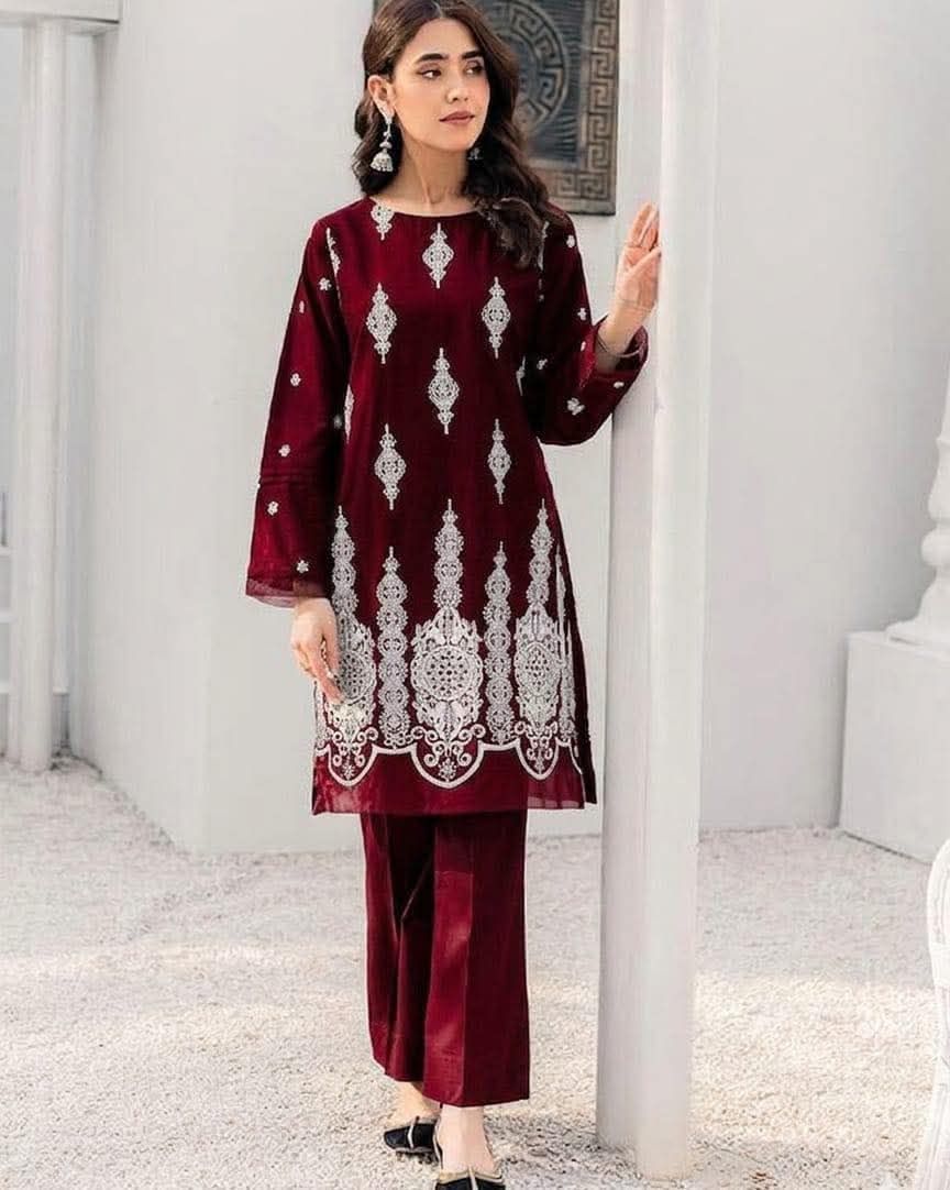 Cotton Embroidery Two Piece 2
