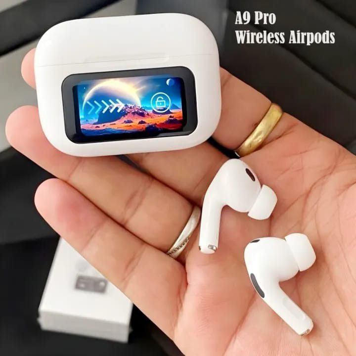 🎧 A9 Pro ANC/ENC স্মার্ট ডিসপ্লে ইয়ারবাডস (Smart Display Earbuds) 2