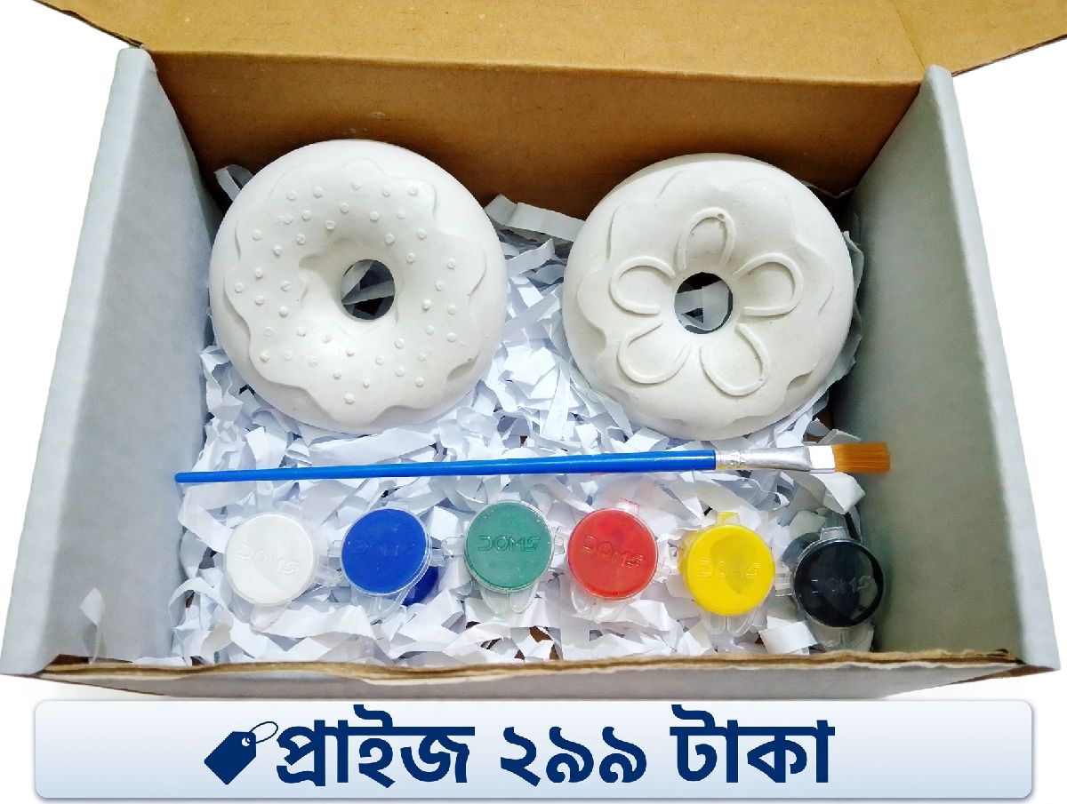🍩 ডোনাট ডিআইওয়াই গিফট বক্স 🎁। ডোনাট ডিআইওয়াই ক্রাফট কিট – নিজেই বানান ও সাজান