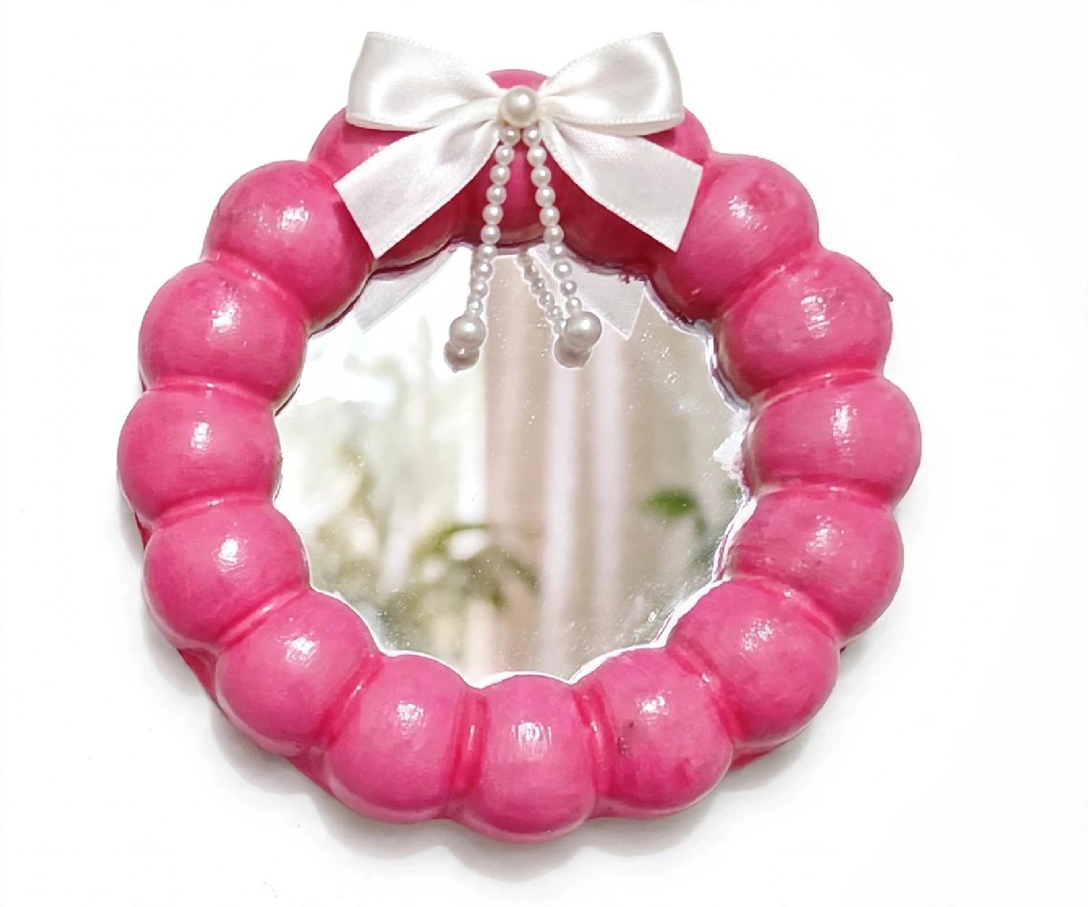 Pinterest Inspired Bubble Mirror with Bow - Wall Decor | 2