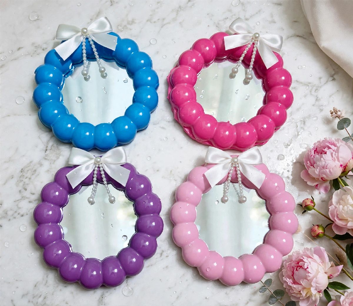 Pinterest Inspired Bubble Mirror with Bow - Wall Decor | 3