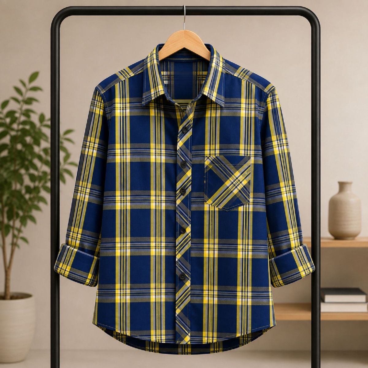 Formal Official Cotton Check Shirt 2