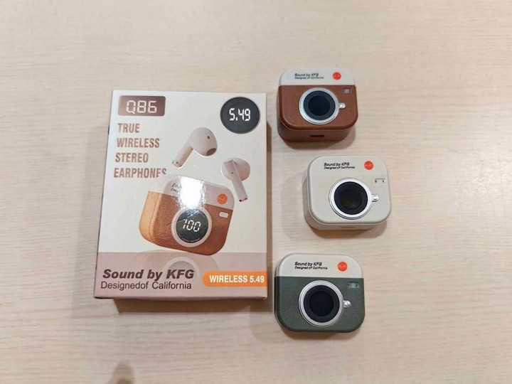 নতুন ক্যামেরা ব্লুটুথ Q86 Retro Camera Design TWS Bluetooth 2