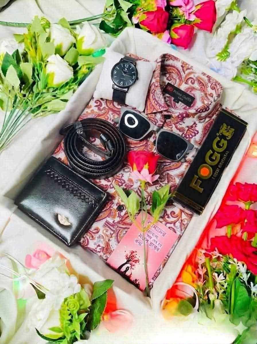 শার্ট গিফট কম্বো প্যাকেজফুল প্যাকেজে থাকছে 3