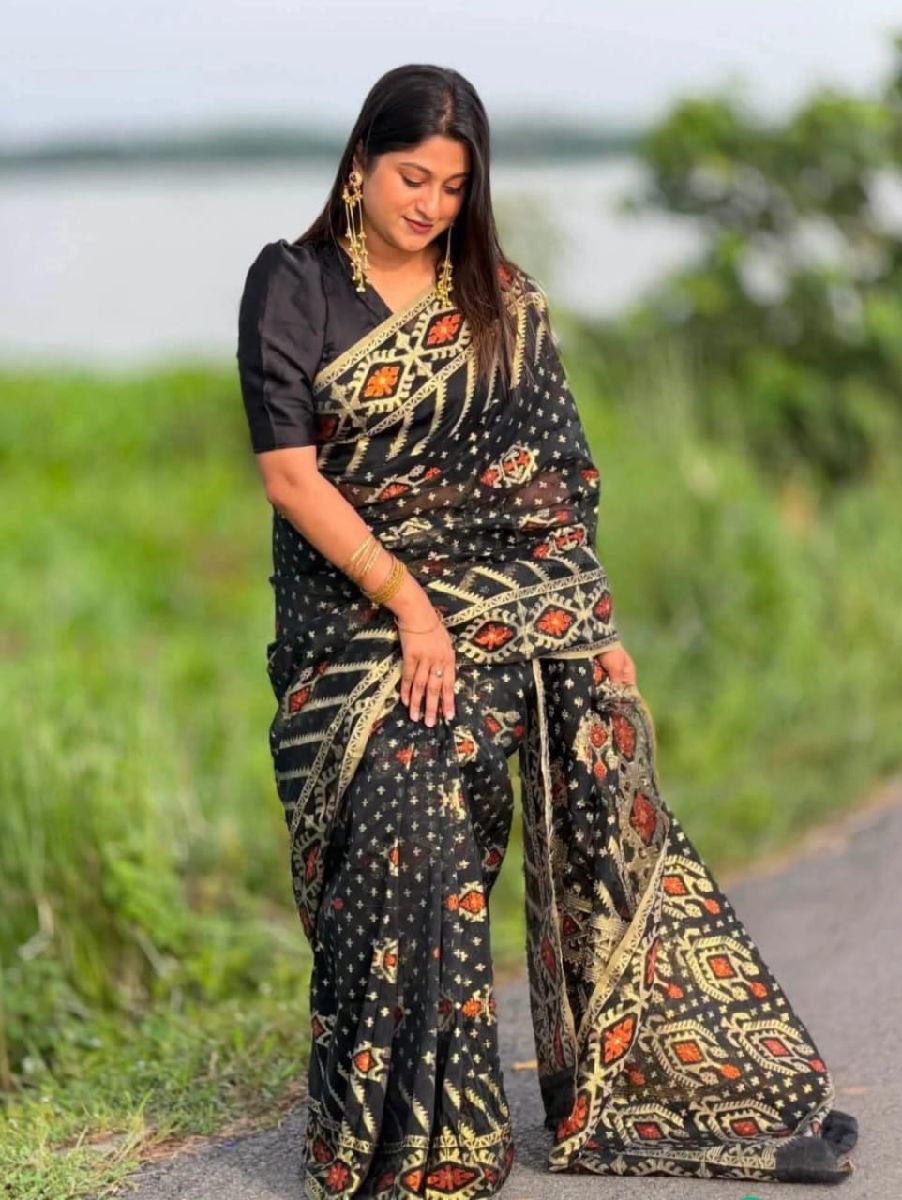 Virul Jamdani Saree with Blause pcs 2