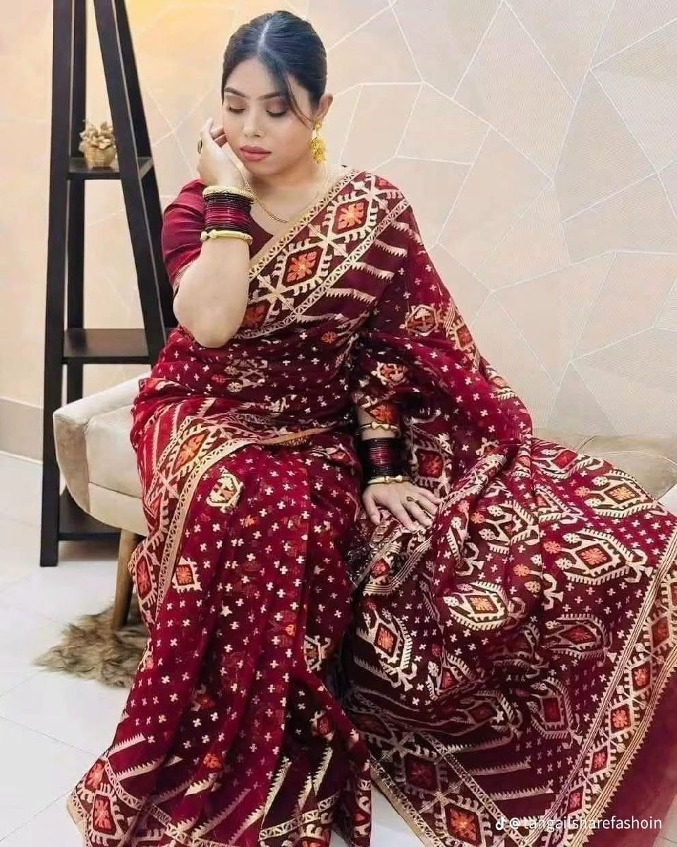 Virul Jamdani Saree with Blause pcs 3