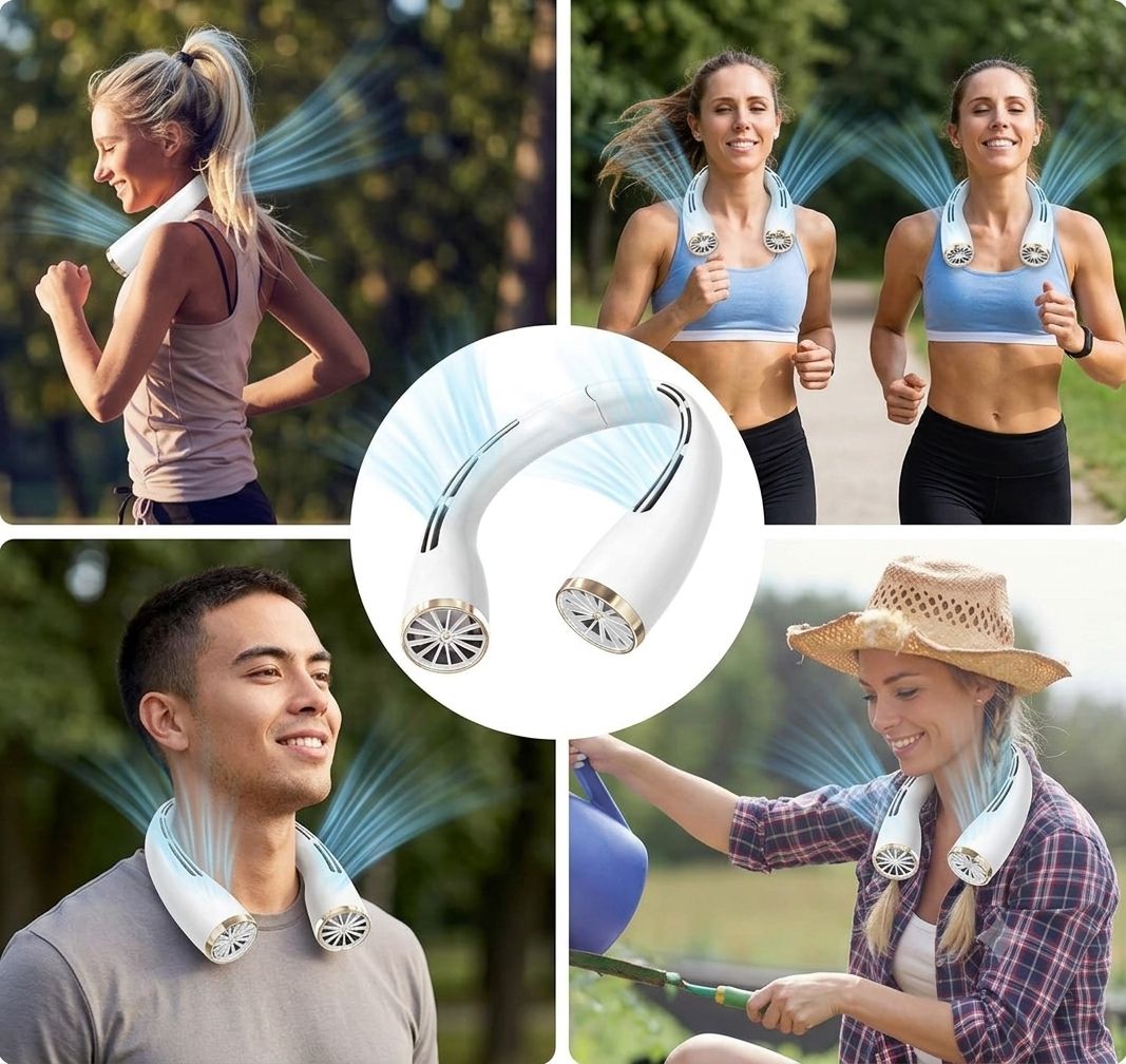 Mini Neck Portable Hanging Fan – তীব্র গরমে পান ঠান্ডা বাতাসের স্বস্তি! 3