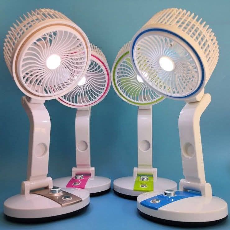 LR fan (Adjustable rechargeable folding fan with led light 2