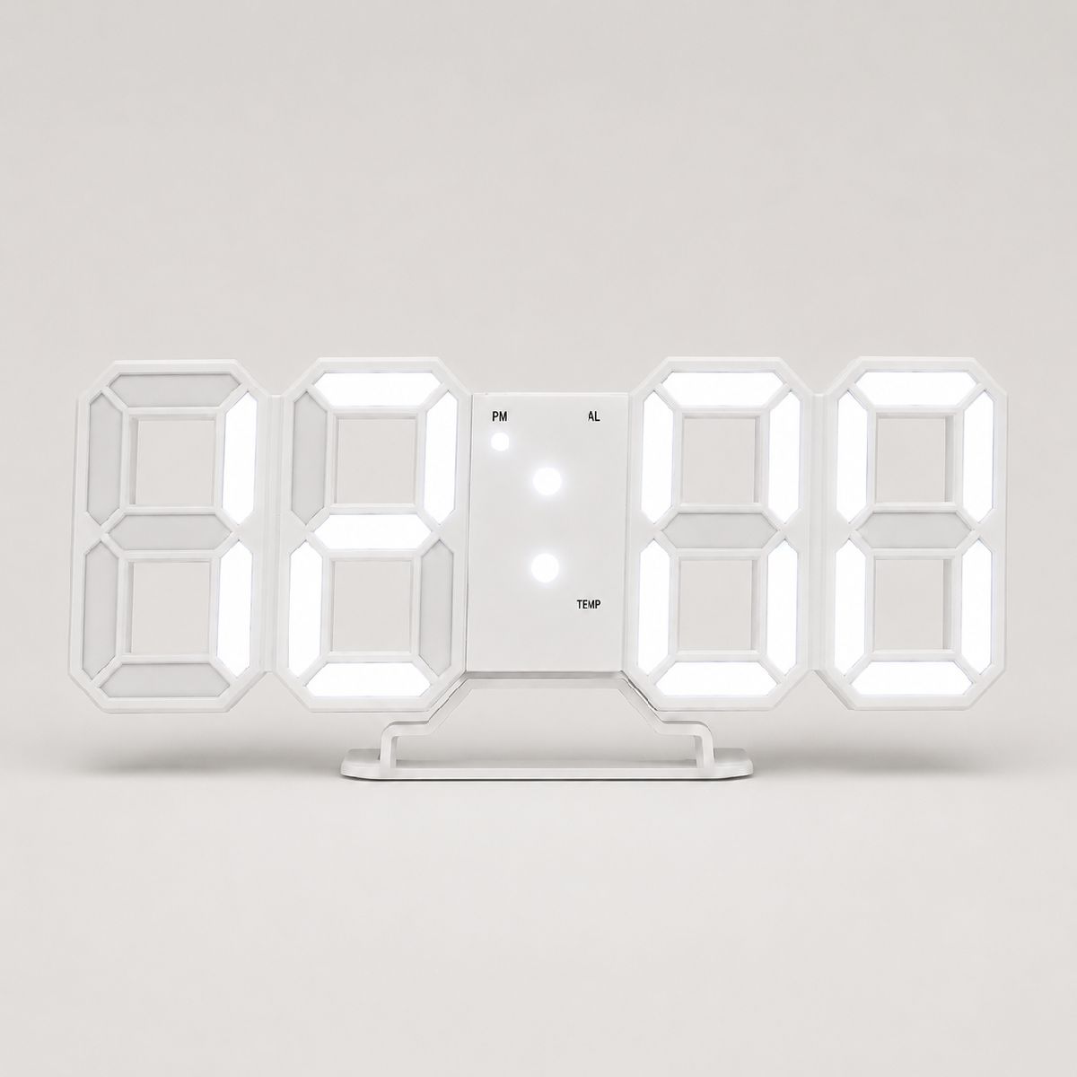 Digital LED Electronic Table & Wall Clock – Multi-Functional Alarm Clock with Temperature Sensor, Date Display, USB Powered, and Memory Backup 2